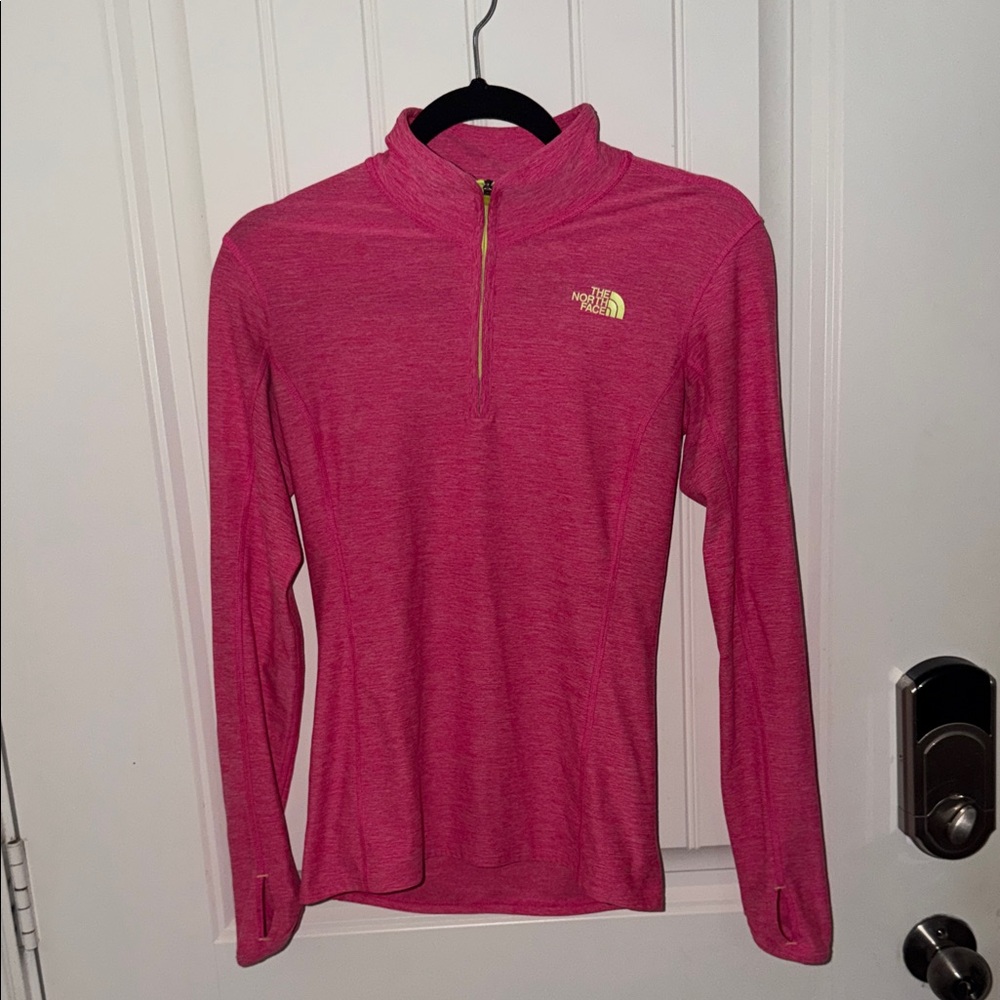 The North Face Hot Pink Heather Quarter-Zip Pullover